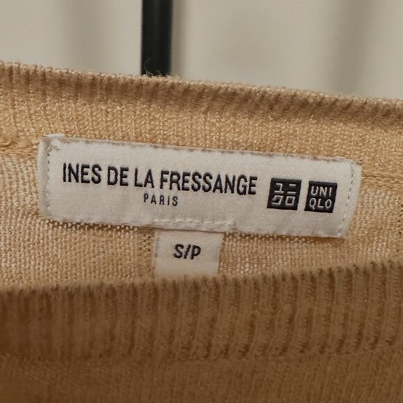 Uniqlo x Ines De La Fressange 100% Linen Long Sleeves Shirt, Beige - Picture 4 of 4